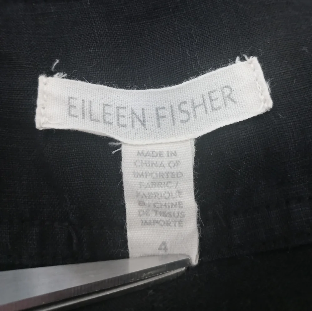 Eileen Fisher Organic Linen Wide leg Side‎ Zip